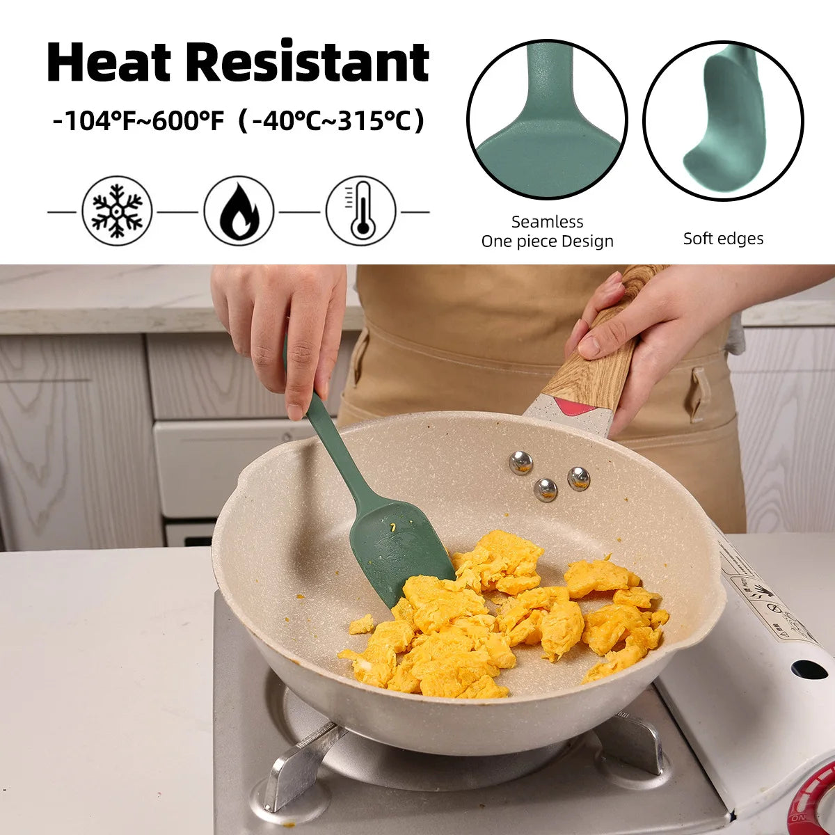 6/9 Pieces Silicone Bakeware Spatula Set Food Grade Non Stick Heat Resistant Spatulas