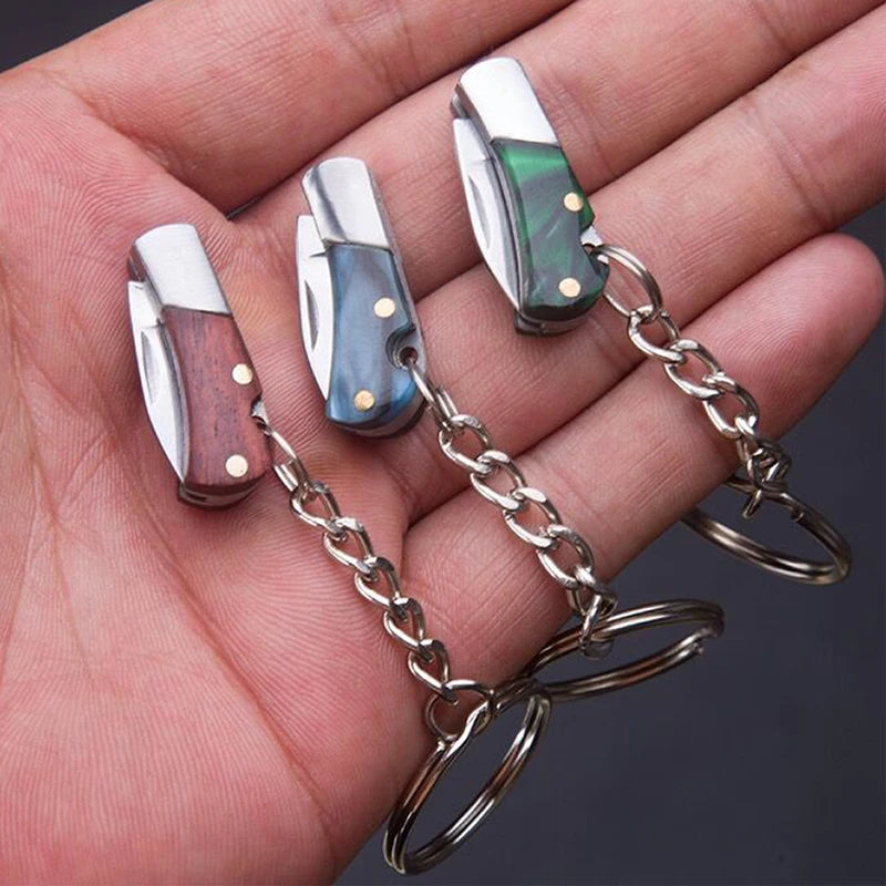 Folding Knife Portable Outdoor Camping Hiking Mini Fruit Knife Pendant Key Chain