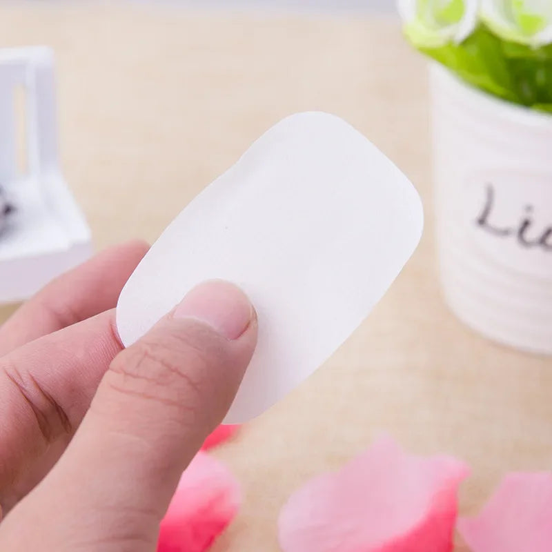 20Pcs Disposable Boxed Soap Paper Portable Hand Washing