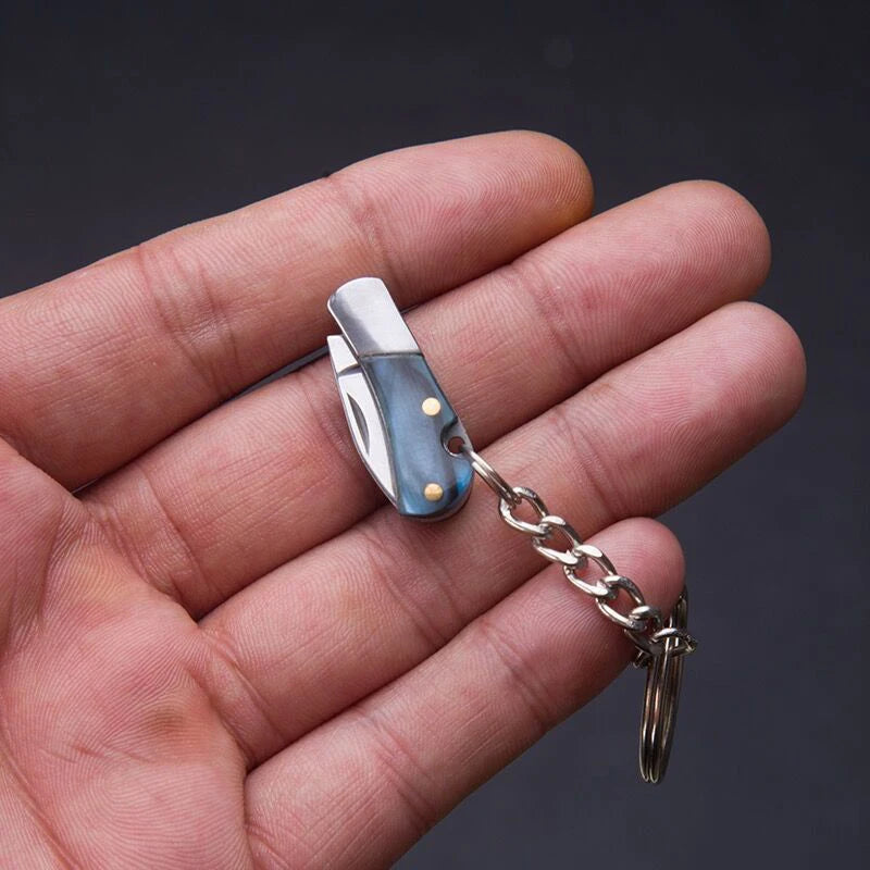 Folding Knife Portable Outdoor Camping Hiking Mini Fruit Knife Pendant Key Chain