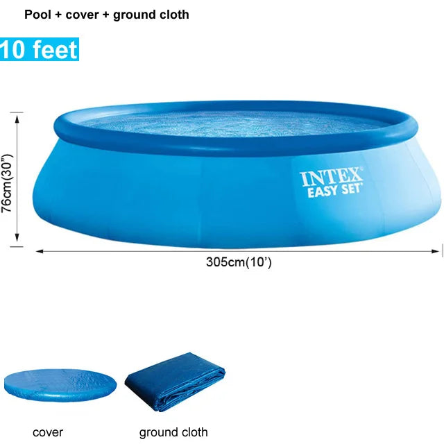 INTEX 6 8 10 feet summer swimming pool adult inflatable ring pool