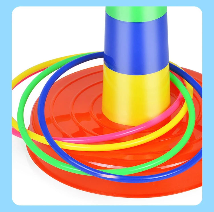 Children Throw Circle Game Ferrule Stacked Toys Fun Indoor Outdoor