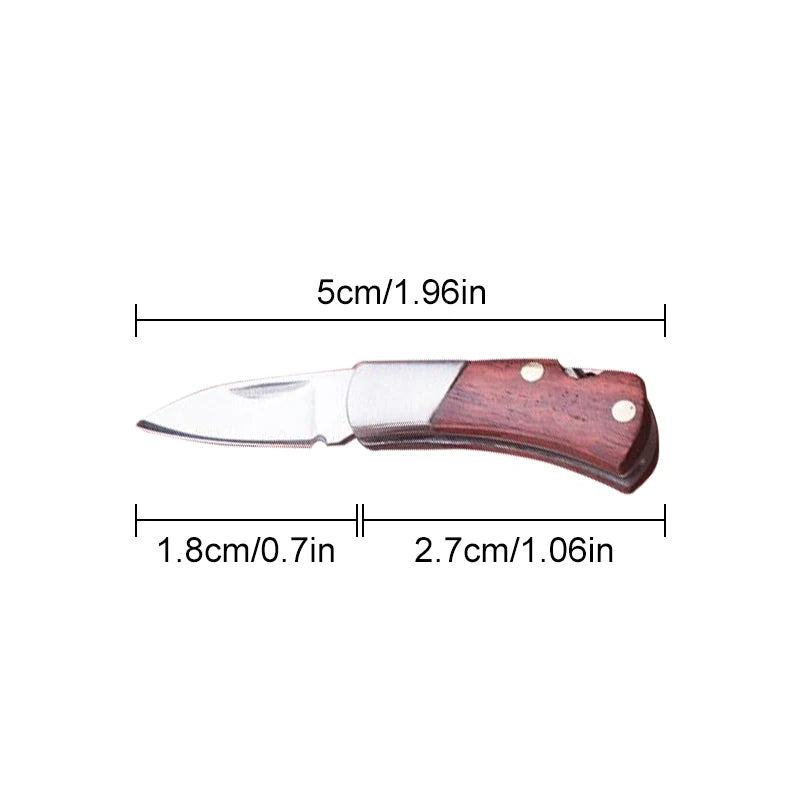 Folding Knife Portable Outdoor Camping Hiking Mini Fruit Knife Pendant Key Chain