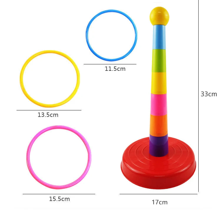 Children Throw Circle Game Ferrule Stacked Toys Fun Indoor Outdoor