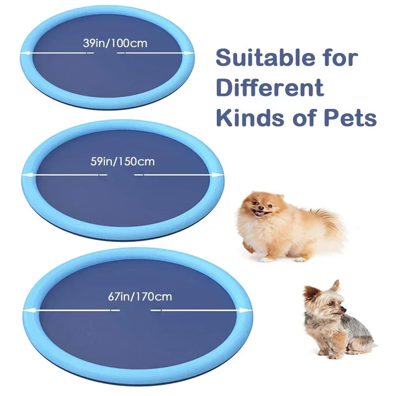 170cm Summer Dog Toy Splash Sprinkler Pad Pet Swimming Pool