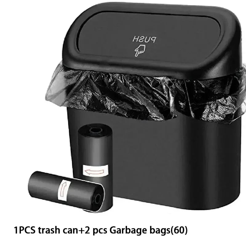Car Trash Can (with Lid) Contains 60 (300) Garbage Bags Leak-proof.