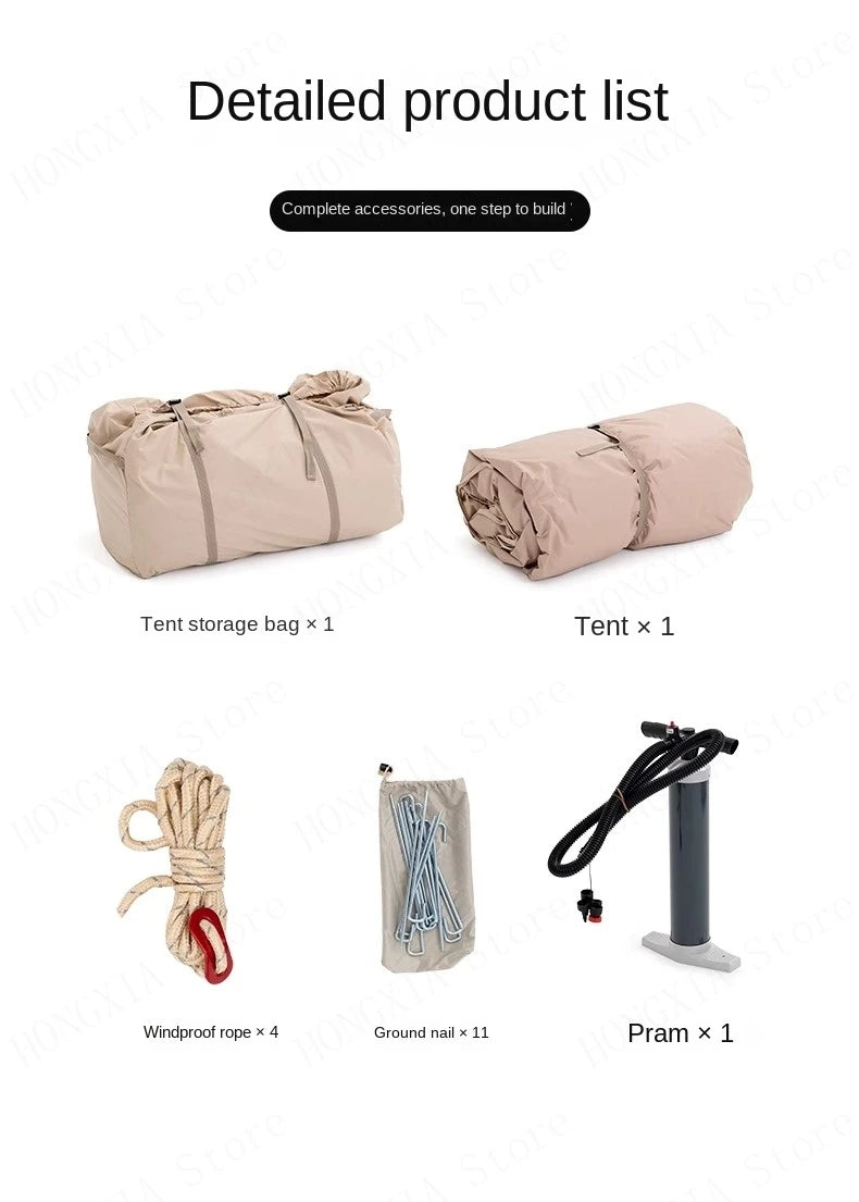 Inflatable Tent Outdoor 6.3m² Cabin Folding Camping Tent