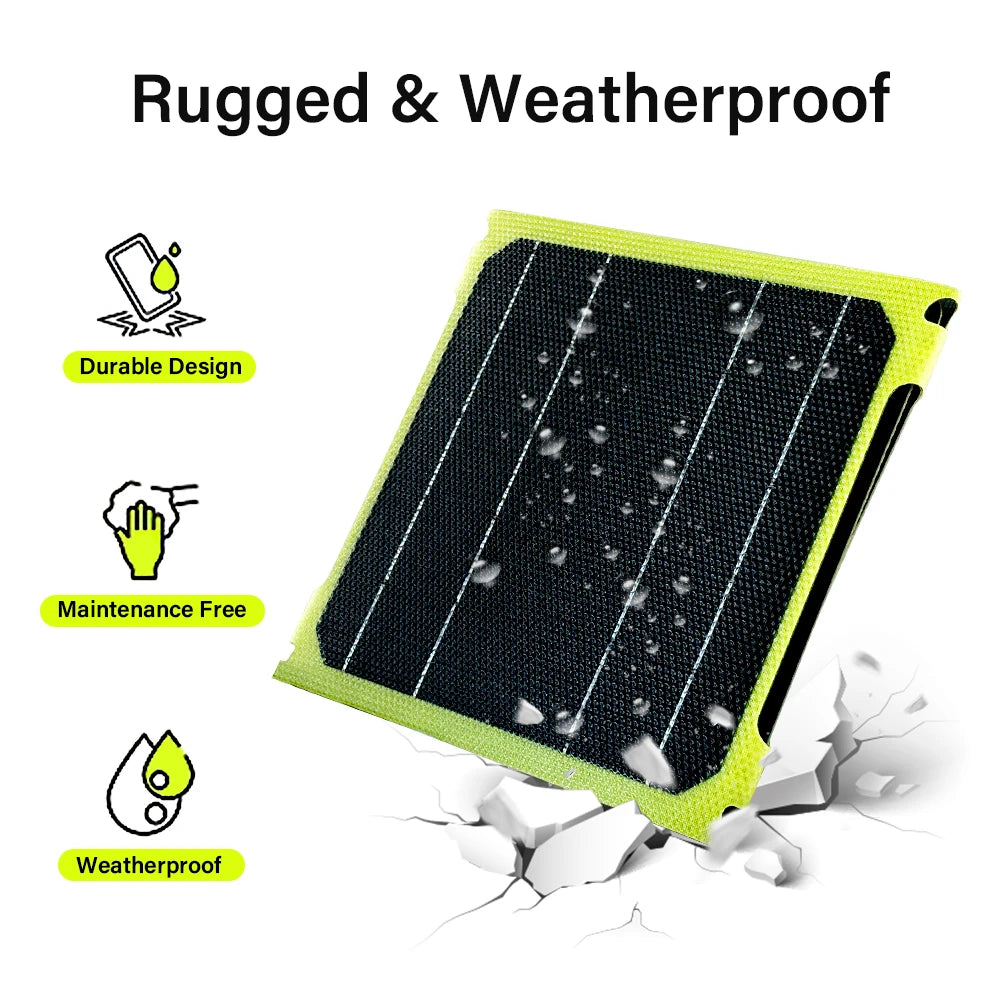 2000W Flexible Solar panel 5V 9V 12V Portable battery USB A C DC Solar