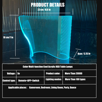 Curved RGB Mood Lamp- Modern Ambient Lighting for Bedrooms & Desk